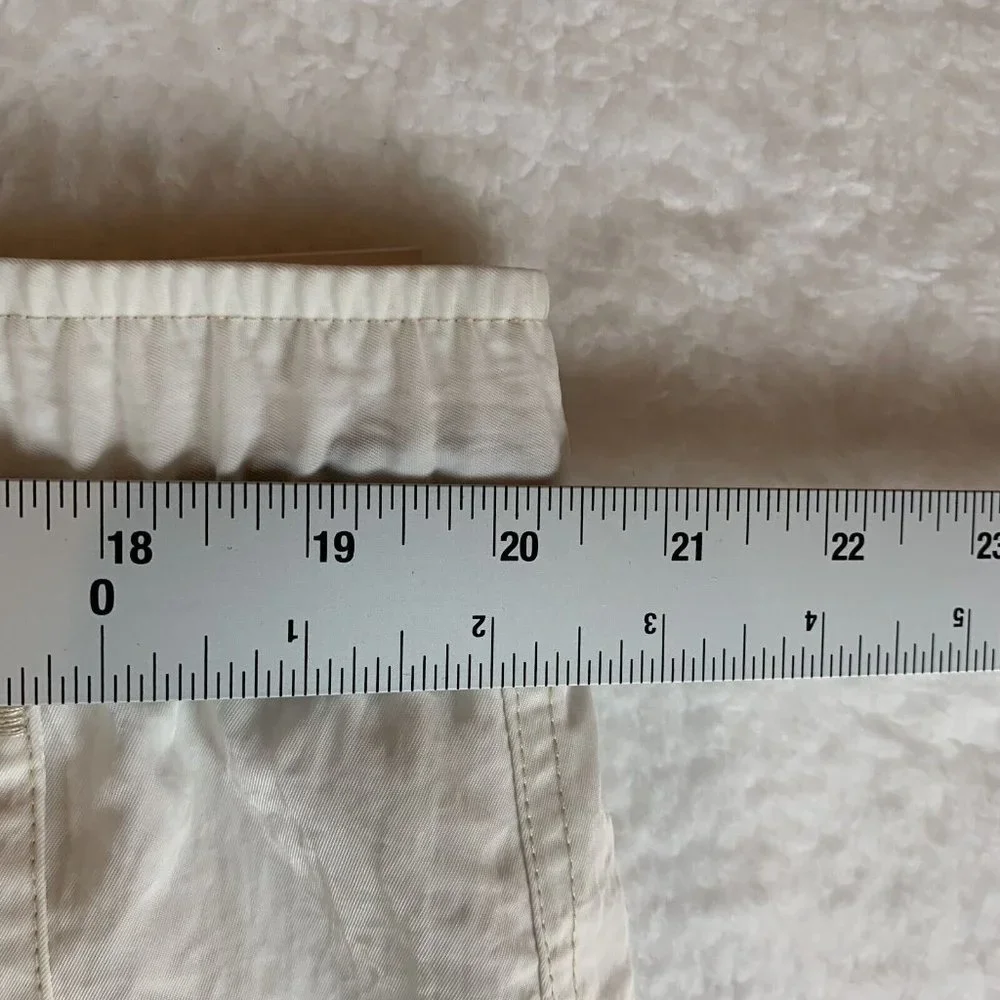 Nike Panel‎ Pants Women's 2XL White Track Loose Fit High-Rise Elastic Waist 7265